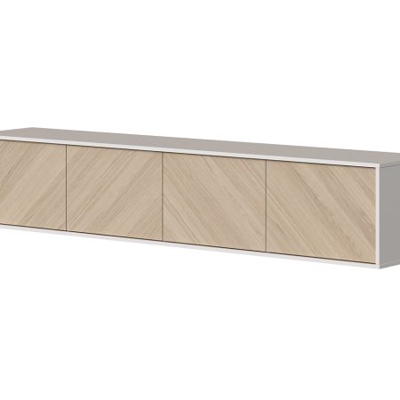 Тумба Fjord 4 двери подвесная (белая)