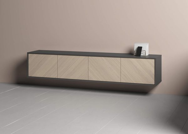 Тумба Fjord 4 двери подвесная (темно-серый) — изображение 3