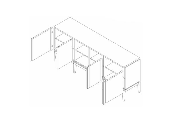 Тумба Line 4 двери (белый) — изображение 4