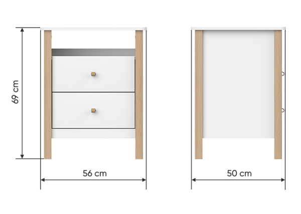 Тумба прикроватная Classic (молочный) — изображение 3