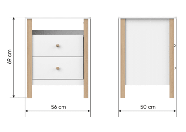 Тумба прикроватная Classic (серый) — изображение 4