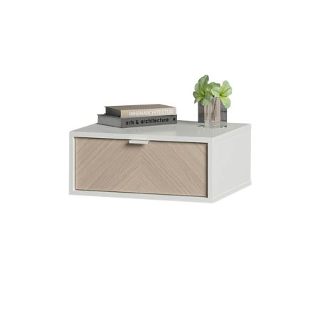 Тумба прикроватная Fjord 1 ящик подвесная (белая)