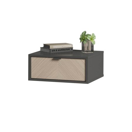 Тумба прикроватная Fjord 1 ящик подвесная (темно-серый)