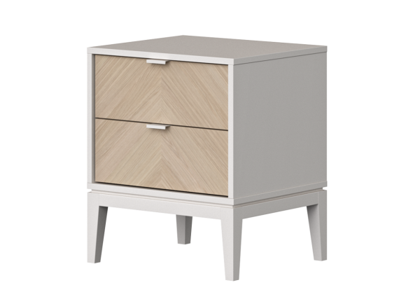 Тумба прикроватная Fjord 2 ящика (белый) — изображение 2
