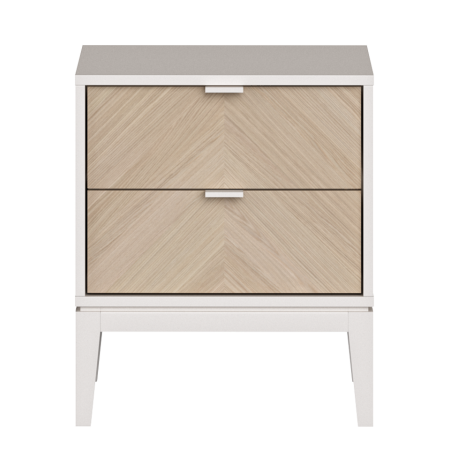 Тумба прикроватная Fjord 2 ящика (белый)