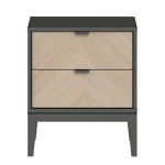Тумба прикроватная Fjord 2 ящика (темно-серый)