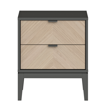 Тумба прикроватная Fjord 2 ящика (темно-серый)
