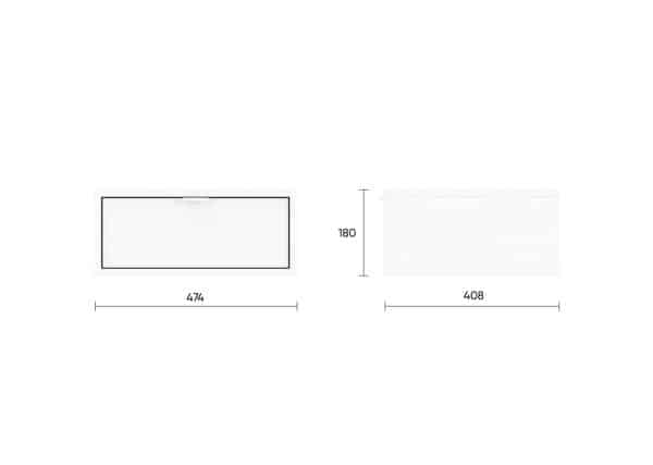 Тумба прикроватная Hub подвесная 1 ящик (белый) — изображение 3
