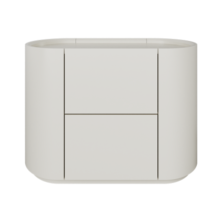 Тумба прикроватная Lagom 2 ящика ширина 60 см (молочный)