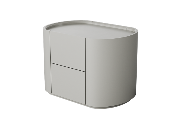 Тумба прикроватная Lagom 2 ящика ширина 60 см (серо-бежевый) — изображение 2