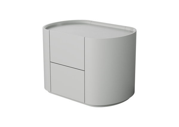 Тумба прикроватная Lagom 2 ящика ширина 60 см (светло-серый) — изображение 2