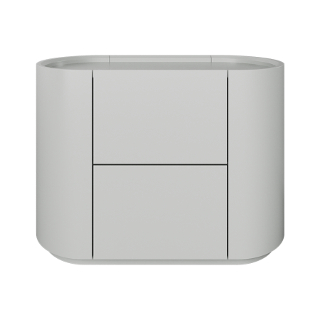 Тумба прикроватная Lagom 2 ящика ширина 60 см (светло-серый)