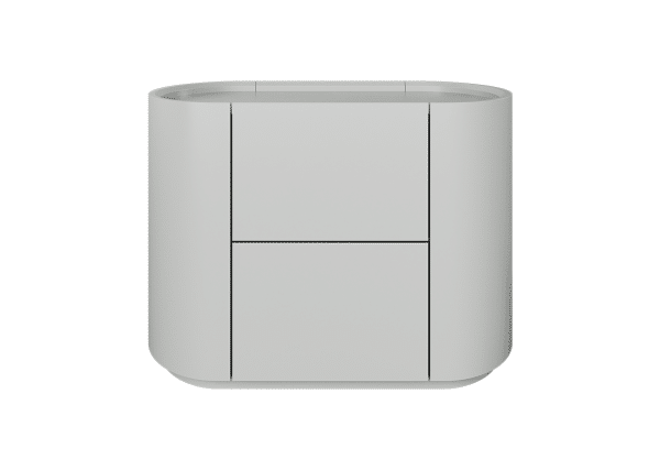 Тумба прикроватная Lagom 2 ящика ширина 60 см (светло-серый)