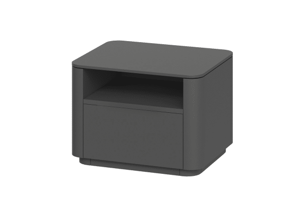 Тумба прикроватная Tammi 1 полка 1 ящик ширина 50 см (черный) — изображение 2