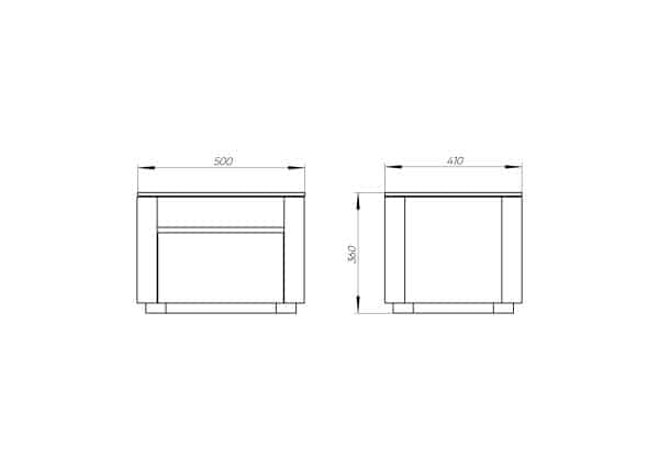 Тумба прикроватная Tammi 1 полка 1 ящик ширина 50 см (cветло-серый) — изображение 4