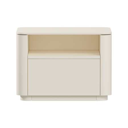Тумба прикроватная Tammi 1 полка 1 ящик ширина 50 см (молочный)
