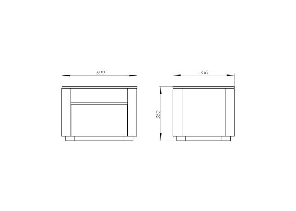Тумба прикроватная Tammi 1 полка 1 ящик ширина 50 см (серо-бежевый) — изображение 4