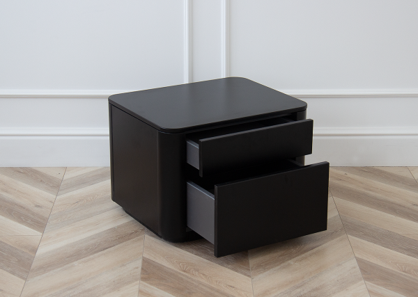 Тумба прикроватная Tammi 2 ящика ширина 50 см (черный) — изображение 3