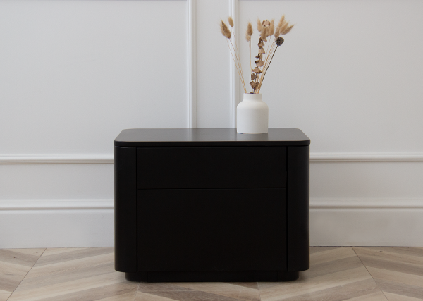 Тумба прикроватная Tammi 2 ящика ширина 50 см (черный) — изображение 4