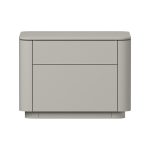 Тумба прикроватная Tammi 2 ящика ширина 50 см (серо-бежевый)