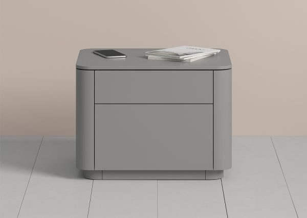 Тумба прикроватная Tammi 2 ящика ширина 50 см (серый) — изображение 3