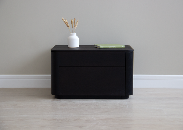 Тумба прикроватная Tammi 2 ящика ширина 60 см (черный) — изображение 3