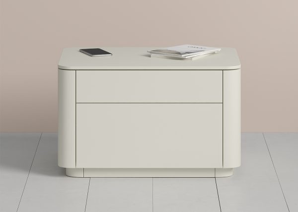 Тумба прикроватная Tammi 2 ящика ширина 60 см (молочный) — изображение 3