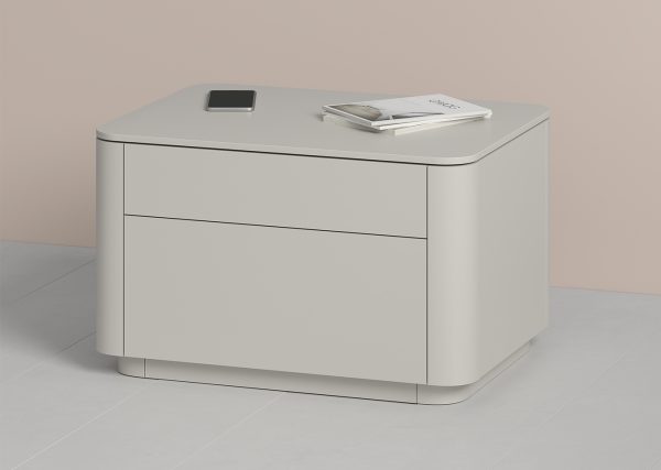 Тумба прикроватная Tammi 2 ящика ширина 60 см (серо-бежевый) — изображение 4