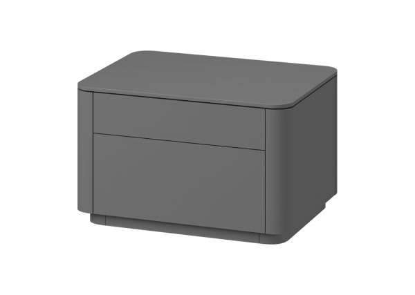Тумба прикроватная Tammi 2 ящика ширина 60 см (серый) — изображение 2
