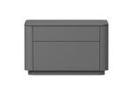 Тумба прикроватная Tammi 2 ящика ширина 60 см (серый)