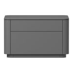 Тумба прикроватная Tammi 2 ящика ширина 60 см (серый)