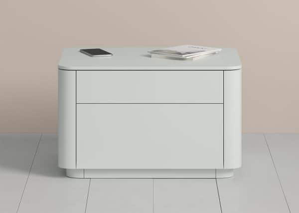 Тумба прикроватная Tammi 2 ящика ширина 60 см (светло-серый) — изображение 3