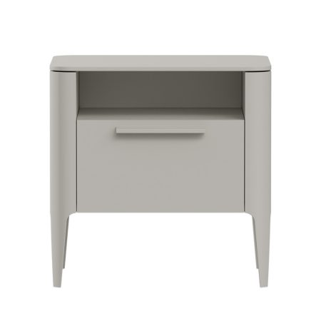 Тумба прикроватная Type 1 полка 1 ящик ширина 50 см (серо-бежевый)