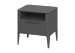 Тумба прикроватная Type 1 полка 1 ящик ширина 50 см (темно-серый) — изображение 2