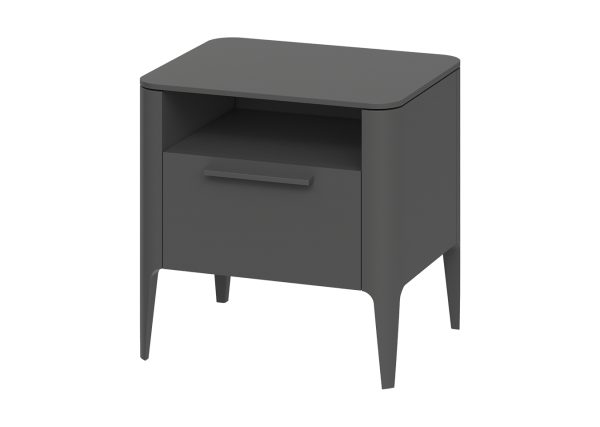 Тумба прикроватная Type 1 полка 1 ящик ширина 50 см (темно-серый) — изображение 2