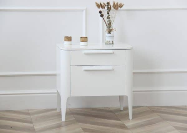 Тумба прикроватная Type 2 ящика ширина 50 см (белый) — изображение 2