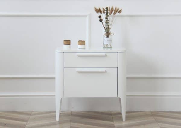 Тумба прикроватная Type 2 ящика ширина 50 см (белый) — изображение 3