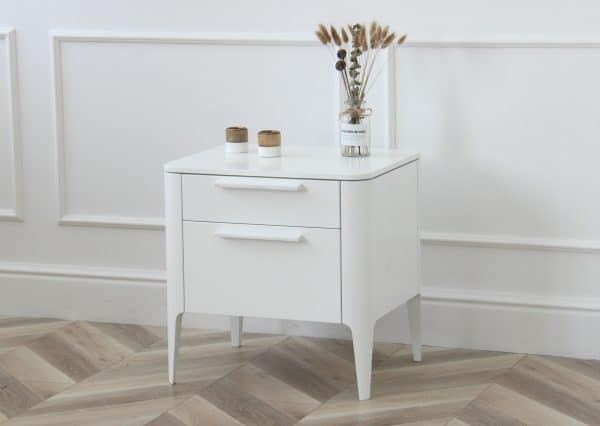 Тумба прикроватная Type 2 ящика ширина 50 см (белый) — изображение 4