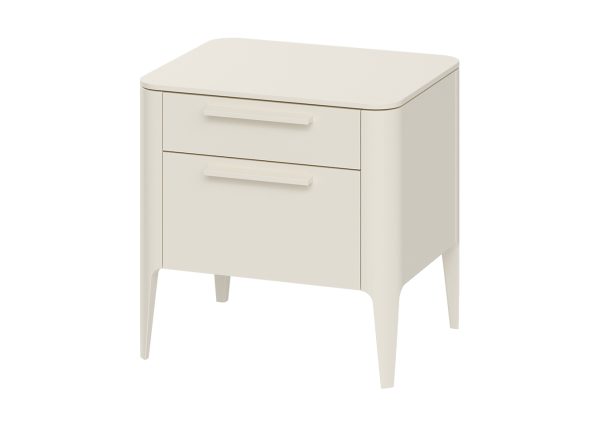 Тумба прикроватная Type 2 ящика ширина 50 см (молочный) — изображение 2