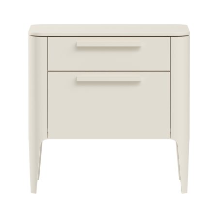 Тумба прикроватная Type 2 ящика ширина 50 см (молочный)
