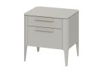 Тумба прикроватная Type 2 ящика ширина 50 см (серо-бежевый) — изображение 2