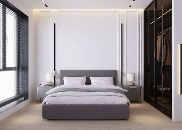 Тумба прикроватная Type 2 ящика ширина 50 см (серый) — изображение 3