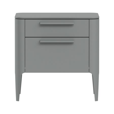 Тумба прикроватная Type 2 ящика ширина 50 см (серый)