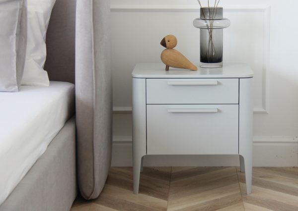 Тумба прикроватная Type 2 ящика ширина 50 см (светло-серый) — изображение 2