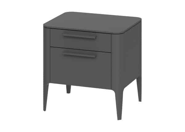 Тумба прикроватная Type 2 ящика ширина 50 см (темно-серый) — изображение 2