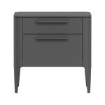 Тумба прикроватная Type 2 ящика ширина 50 см (темно-серый)