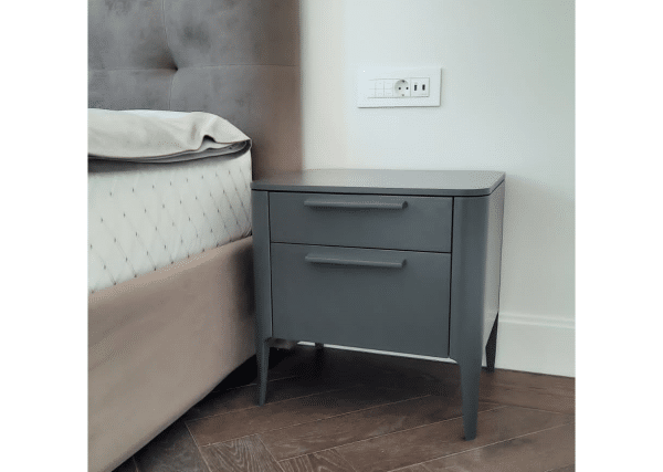 Тумба прикроватная Type 2 ящика ширина 50 см (темно-серый) — изображение 4