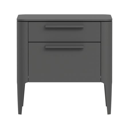 Тумба прикроватная Type 2 ящика ширина 50 см (темно-серый)