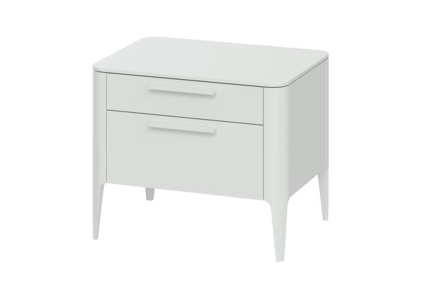 Тумба прикроватная Type 2 ящика ширина 60 см (белый) — изображение 2