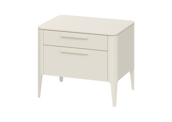 Тумба прикроватная Type 2 ящика ширина 60 см (молочный) — изображение 2